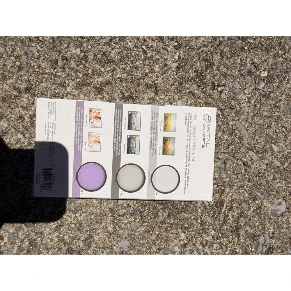 Digital Concepts DC-FK3-58, 58MM UV/CPL/FLD Filter 3 Piece Ultra Camera Kit